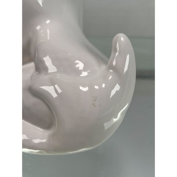 Vintage Ceramic Trinket Dish - Nude Mermaid Holding a Shell - White - 1977 - Picture 9 of 11